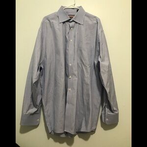 Vineyard Vines Blue White Check 100's 2 Ply Shirt c1